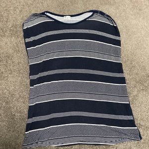 Blue and white striped shirt